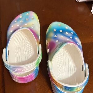 CROCS Rainbow Tie Dye Solarized